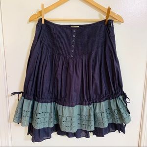 DAHINY Blue A-line Layered skirt Size M